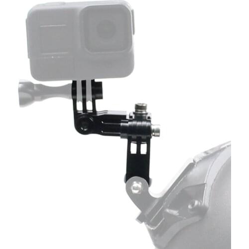 Feichao Helmet 3-way Pivot Arm Adjustable Camera Adapter Mount Extension Connector for Insta360 ONE R for Gopro Hero 8/7/6/5/Yi