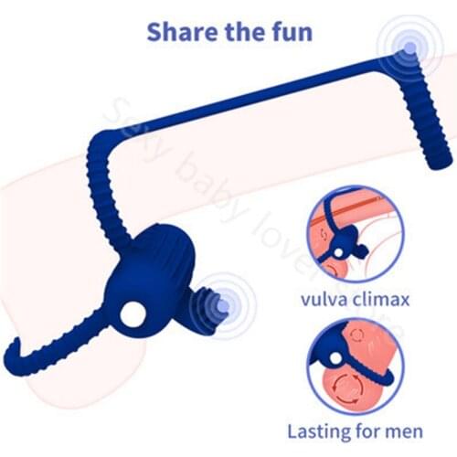 Foreskin Lock Ring Male sex toy Silicon Vibrating Penis Rings Male Time Delay Ejaculation Adult Sex Toys for Men Erotic Products