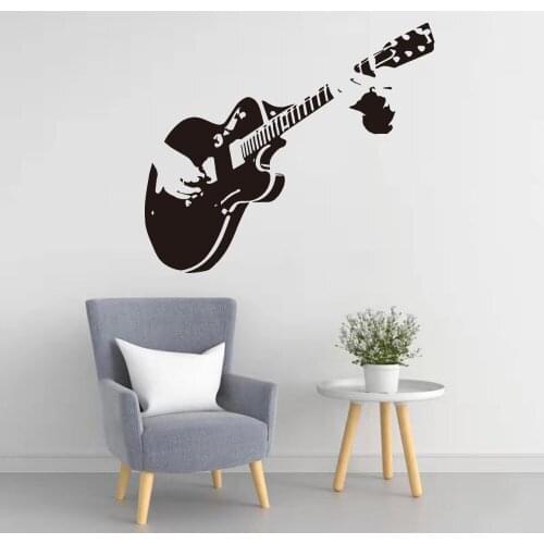 Creative Guitar Music Wall Sticker Home Decor Art DIY Vinyl wall stickers for living room decoration bedroom decor decals mural