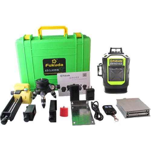 New Fukuda Professional 16 Line 4D laser level Japan Sharp green 515NM Beam 360 Vertical And Horizontal Self-leveling Cross