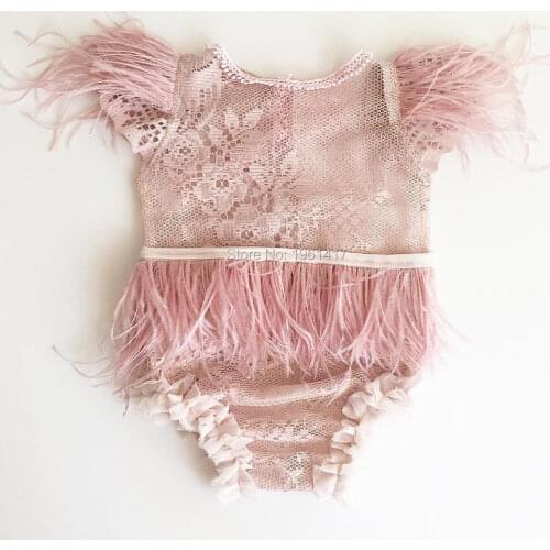 Summer Newborn Baby Girl Clothes Sleeveless design and colour Lace Flower Ruffle feathers Romper One-piece Outfit Sunsuit