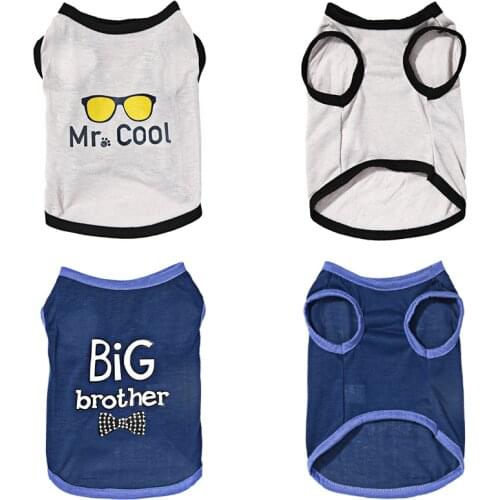 New Cat Vest Pet Clothing Cat clothes Jacket for Small Dog clothes Printed Vest Costume T-shirt Puppy summer clothes for cats