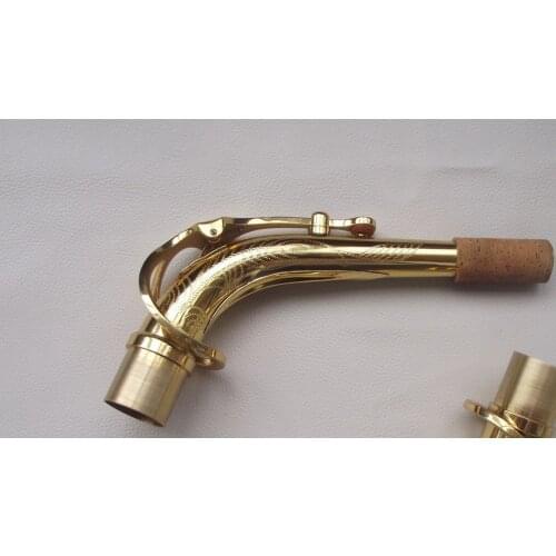 New Alto saxophone neck gold lacquer carved designs