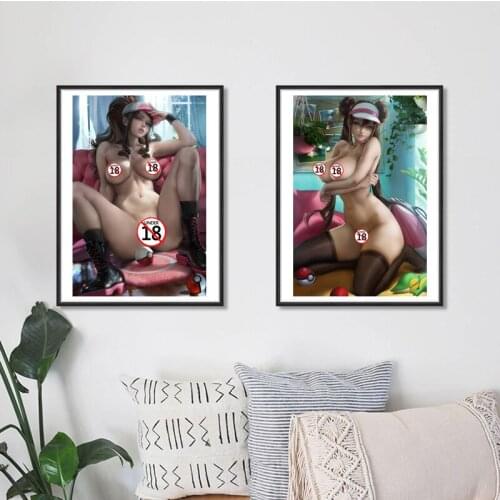 Sexy Anime Game Girl Wallpaper Canvas Posters Prints Wall Art Painting Oil Decorative Picture Modern Bathroom Home Decoration HD