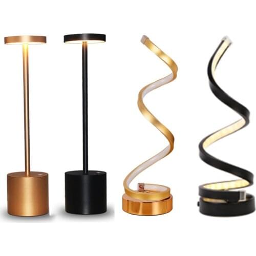 Dimmable Bedroom Bedside Table Light Wireless LED Restaurant Bar Table Lamp Cafe Office Dining Room Dinner Table Night Light