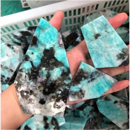 Natural Amazonite Slice Carved Crystal Healing Gemstone For Decoration