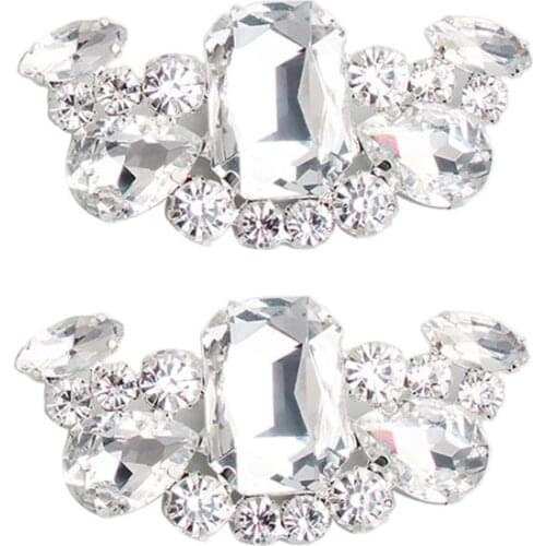 Simple Charming Rhinestone Shoes Buckle Women Bridal Wedding Shoe Flowers