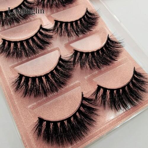 5 Pairs 3D Eyelashes Hand Made Natural Long Faux Mink Lashes High Quality False Lash book Extensions Maquiagem Makeup cilios