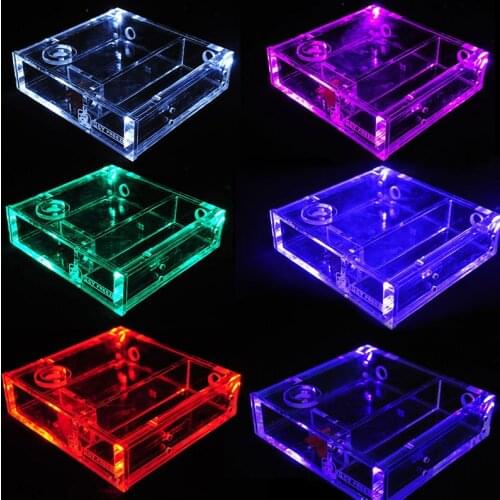 Hose G1/4 Hard tube14mm Fully transparent acrylic flow rate tank Single optical drive position Computer water-cooled color LED