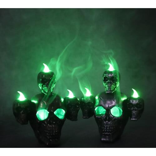 LED Candle Light Skull Halloween Candlestick Skull Party Light Halloween Decoration Lights Ghost Festival Atmosphere