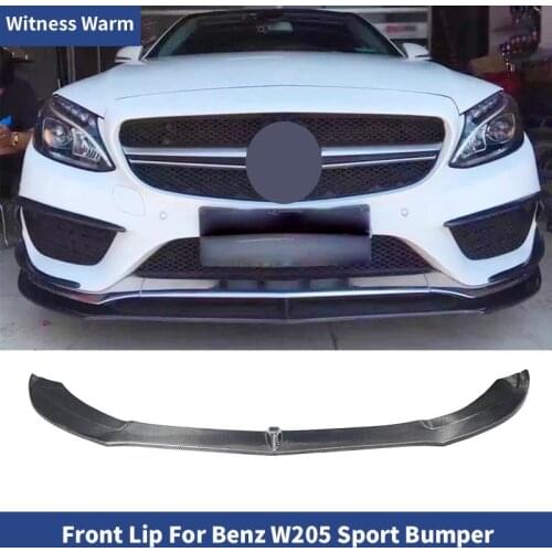 W205 diffuser Carbon Fiber front Bumper Lip Diffuser splitter for Mercedes Benz W205 S205 sport bumper 14-18