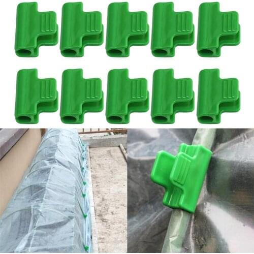 10pcs Greenhouse Clamps Clips Plant Stakes Pipe Clamps For Outer Diameter Shed Film Row Cover Shading Netting Tunnel Hoop Clips