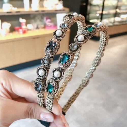 Women New Crystal Headband 2021 Lady Korean Style Wedding Hairbands