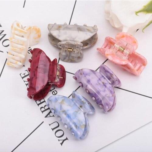 Women Lady Acrylic Simple Hair Claw Clips Barrette Crab Clamp Hair Accessories Headdress