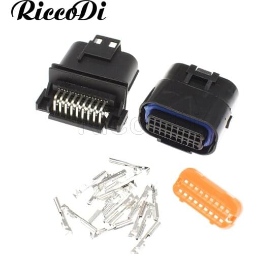 1-20Sets MX23A18NF1 MX23A18SF1 18 Pin/Way ECU Standard Pinheader Male Female Plug Housing Automotive Connector