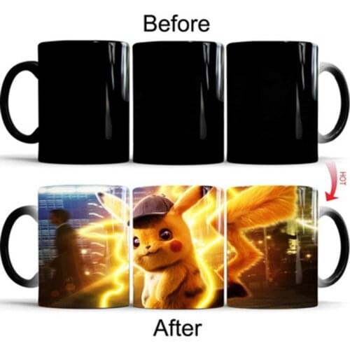 1Pcs New 350mL Personality Detective Coffee Magic Mug Creative Birthday Xmas Gift Milk Tea Juice Color Changing Cup Gift for Kid
