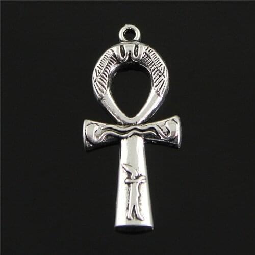 10pcs Antique Bronze, Antique Silver Color , Antique Gold Egyptian Cross Charms Ankh Cross Charms Pendant 19x43mm