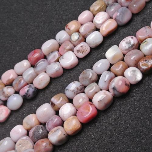 12x14mm/15x17mm Natural Freeform Pink Opal beads For Jewelry Making Beads Bracelets 15inch DIY Beads Necklace Earring Trinket
