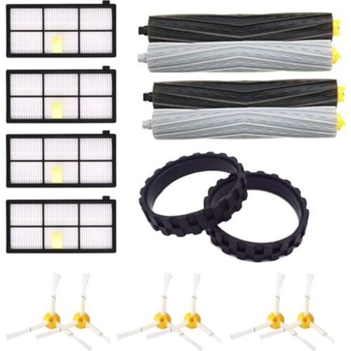 16Pcs Tires for IROBOT ROOMBA Wheels Series 500, 600,700, 800 and 900 Anti-Slip Irobot Replacements Parts