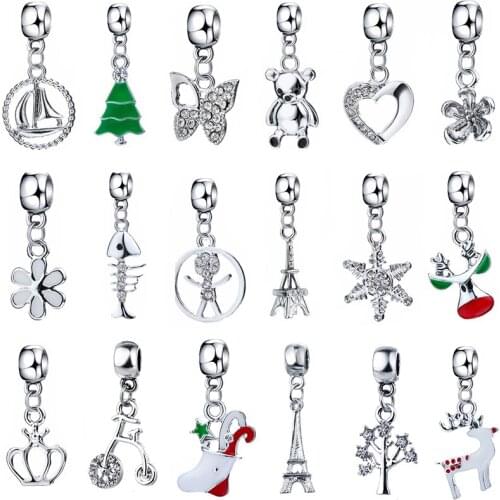 2020 Silver Color Necklace Pendant Bead Fashion Charm Fit Man Woman Necklace Bracelet DIY Jewelry Making Accessories Wholesale