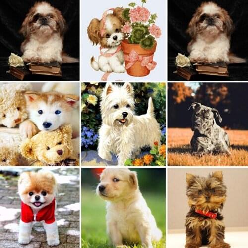 45/55/65 Diamond Painting Animal Dog Full Square Drill 5D DIY Diamond Embroidery Animals Mosaic Sale Rhinestone Art Home Decor