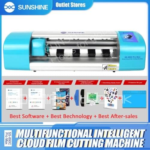 SUNSHINE SS-890C pro max 16 inches Auto Cutting Machine Flexible Hydrogel Film for Screen Front Protective Back Film Cut sticker