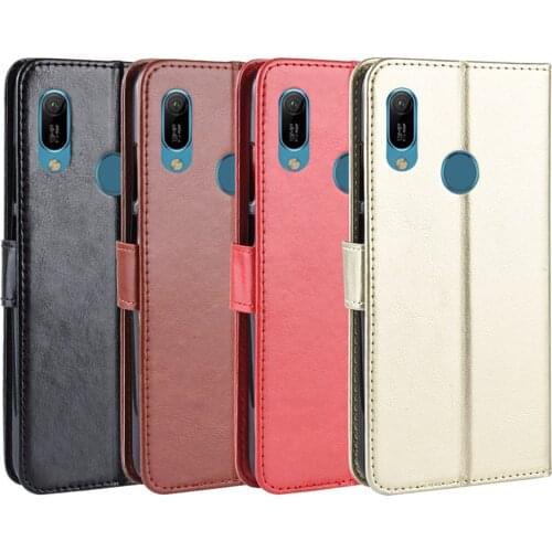 For Huawei Honor Y6s Case Huawei Y6S Retro Wallet Flip Style Glossy Skin PU Leather Phone Cover For Huawei Honor Y6s JAT-L29