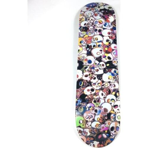Takashi Murakami Colored Flowers Maple Skateboard Deck Painted Eecorated Furnishing Exhibition Skate Board