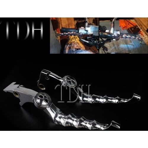 For Honda Shadow Skull Zombie Brake Clutch Lever Skeleton Hand Control Lever VT CB VF VTX 600 750 1100 VTX1300 C/S/T 1988-2009