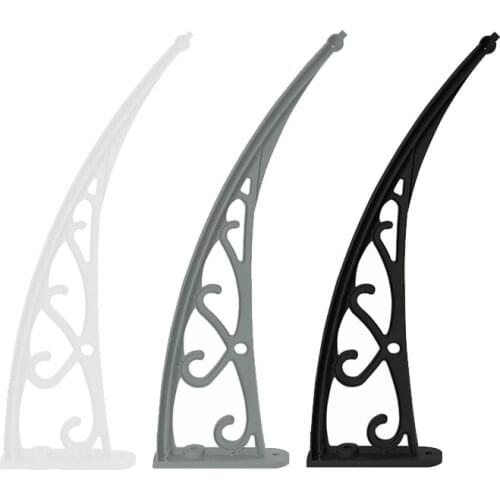Door Window Eaves Awning Bracket White Grey Black Color Reinforced Plastic Bracket For Rainproof Awning Sun Shade Accessory