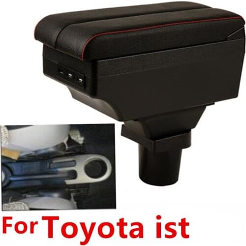 For Toyota ist armrest box double layer with usb interface