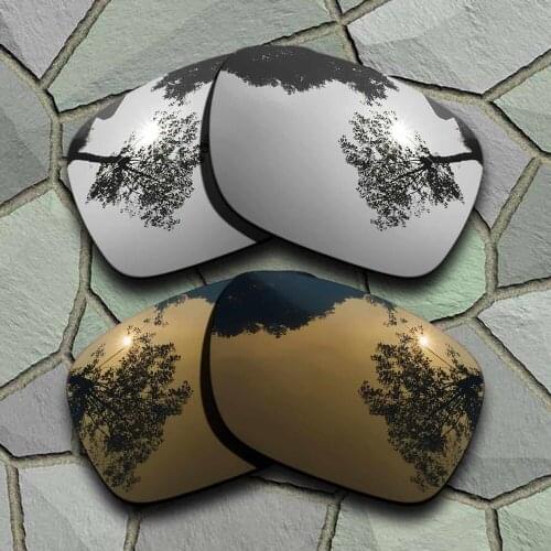 Chrome&Bronze Copper Sunglasses Polarized Replacement Lenses for Oakley Holbrook
