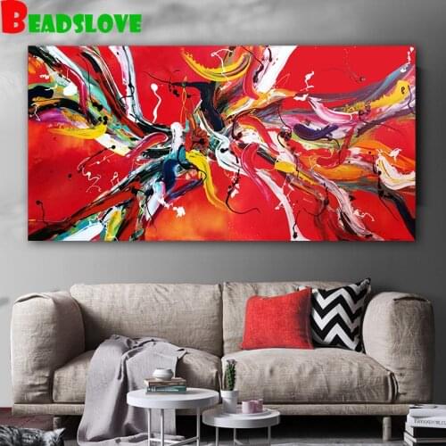 Large 5d DIY Diamond Painting Picture of Rhinestones diamond embroidery Abstract flower home Decoration G104