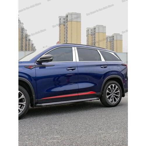 Lsrtw2017 stainless steel Car window Trims Chrome exterior Accessories for Changan Cs75 Plus cs75plus 2020 2021 auto decoration