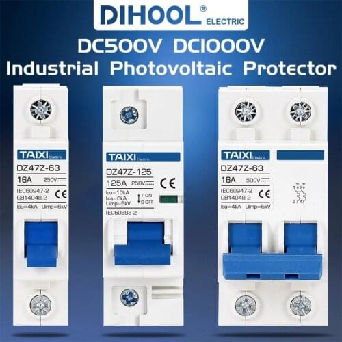 Solar energy PV MCB DC 1000V Miniature Circuit Breakers 2P 60A 500V photovoltaic power generation Switch 63A 50A 40A 32A