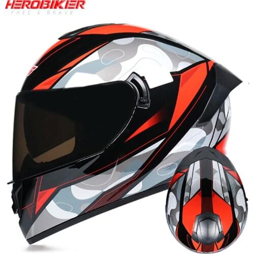 LVS New Motorcycle Helmet Casco Moto Full Face Motocross Riding Racing Helmet Off Road Capacete Moto Double Lens DOT Approved