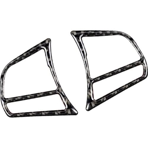 2pcs/Set Car Steering Wheel Button Frame Cover Trim Carbon Fiber Interior For BMW F20 F21 F30 F32 F34 Auto Modification Parts