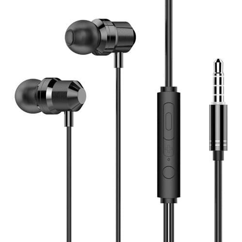 E14 Metal Subwoofer Earphone In-ear Earphones Wire Control with Microphone Headset 1.2M Silicone Earplugs High Quality Earphone