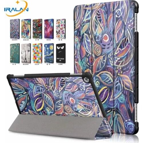 2018 New Printed PU Leather Magnetic Stand Case For Huawei MediaPad M5 Lite 10 BAH2-L09/W19/AL09 10.1 inch Tablet Cover+Film+Pen