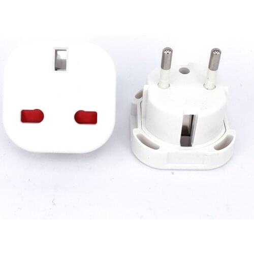 New Universal 2 Pin AC Power Plug Adaptor Connector Travel Power Plug Adapter UK to EU Adaptor Converter Wholesale