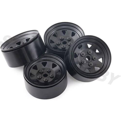 4pcs 1.9" Vintage Metal Internal Beadlock Wheels Rim for 1/10 RC Crawler Axial SCX10 90046 90047 RC4WD D90 Landies FJ40 TF2