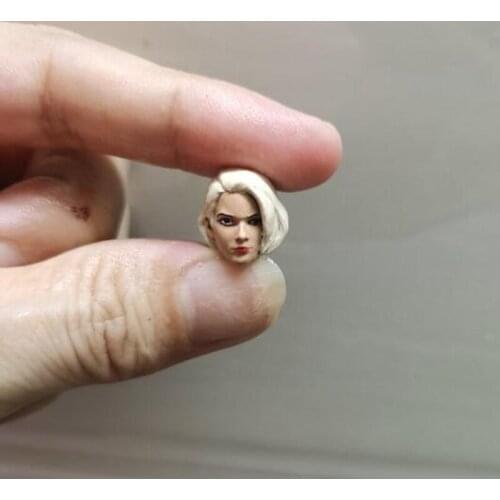 Painted 1/18 Scale White Hair Jill Head Sculpt Fit 3.75" Figure
