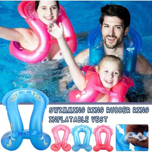 Float Portable Inflatable Pool Swim Vest With Adjustable Buckle Swimming Ring Vest Swim Circle Floater Accessories