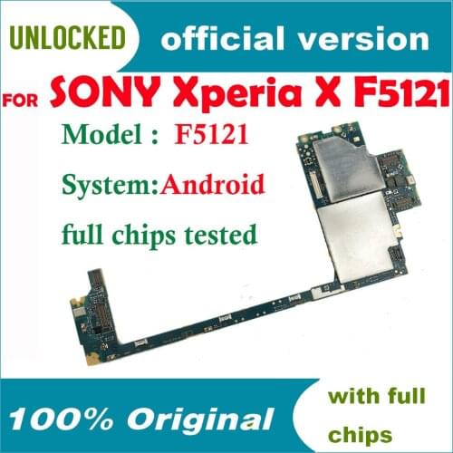 Tested Full Work Unlock Logic Circuit Board Electronic Plate For Sony Xperia X F5121 F5122 From Original Phone Motherboard plate