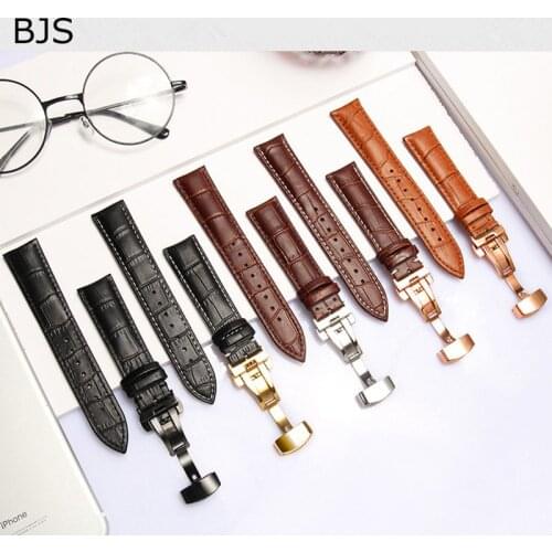 Watchband Soft Calf Genuine Leather Watch Strap 16mm 18mm 19mm 20mm 21mm 22mm Watch Band for Tisssot Seiko Accessories Wristband