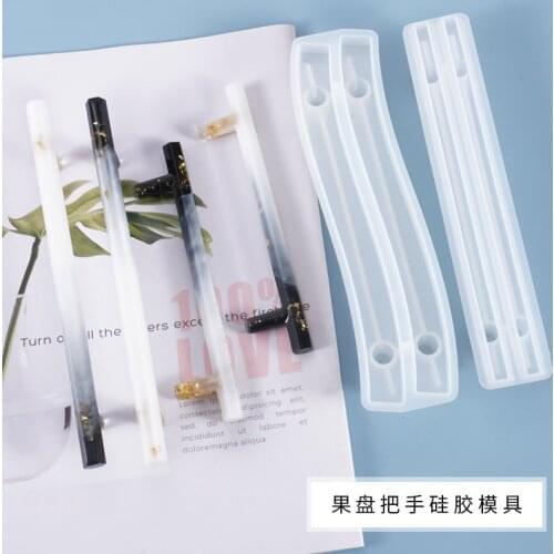 DIY Fruit Tray Plate Handle Swing Bending Resin Mold Crystal Table Plate Decoration Silicone Mold For Resin Wholesale