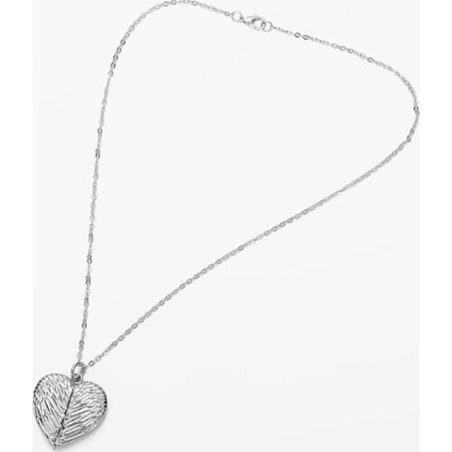 Heart Sublimation Blanks Angel Wing Necklaces Custom Photo Printable MDF Pendant