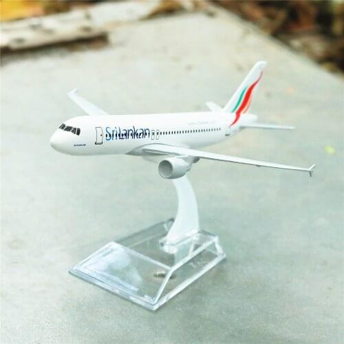 Siri Lankan Airlines Airbus A320 Aircraft Model 6" Metal Airplane Diecast Mini Moto Collection Eduactional Toys for Children