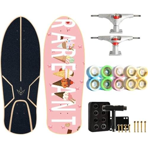 Skateboard 29"X9.8", 7-Layer Maple Skateboard Womens Mini Skateboard Free Pedal Brush Street Skateboard Gift for Beginners