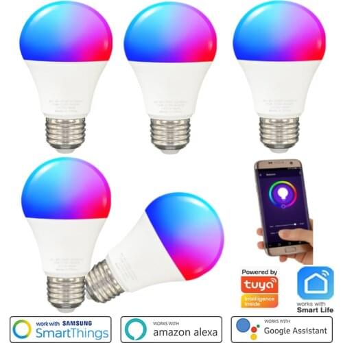 1-10PCS SONOFF 9W E27 Smart LED Bulbs Dimmable RGB Lamp,Remote/Voice Automation Control,Work with Alexa Google Home Assistant